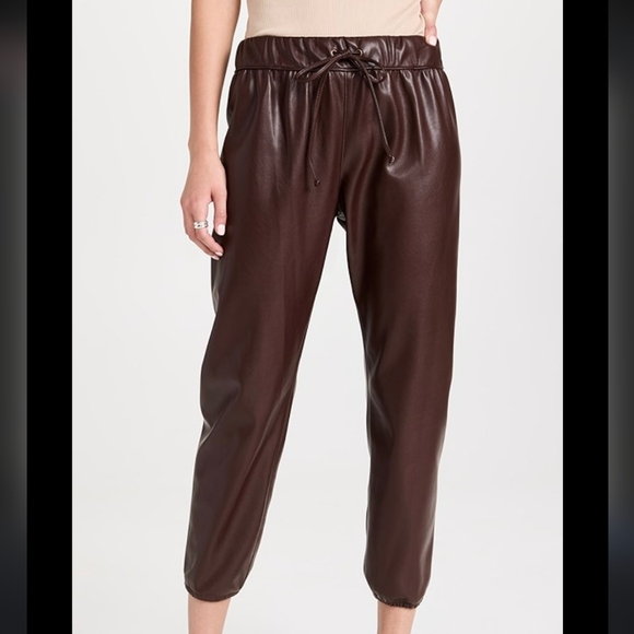 Enza Costa Pants - Enza Costa Vegan Leather Joggers